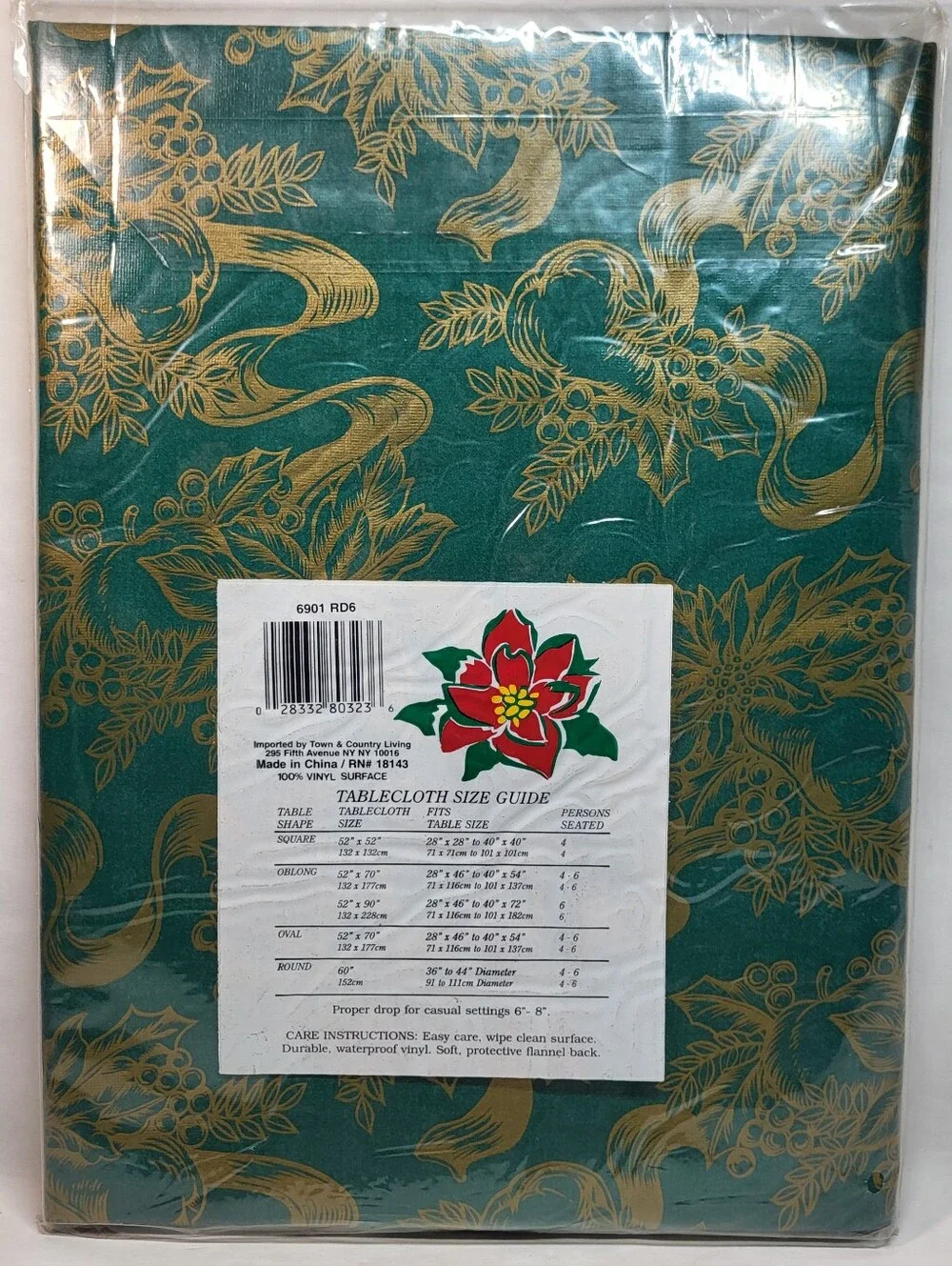 Town & Country Christmas TABLECLOTH 60